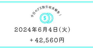 【2024年6月4日】FX収支取引記録｜今日はマジ疲れた