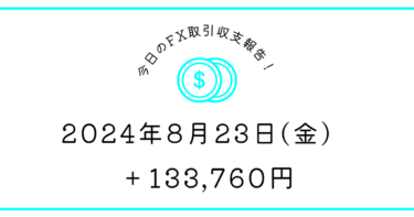 【2024年8月23日】FX収支取引記録｜陰謀レポートの物価経済見通しwww