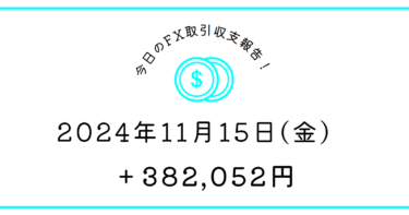 【2024年11月15日】FX収支取引記録｜まるでEスポーツ🎮