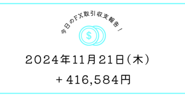 【2024年11月21日】FX収支取引記録｜ひろすえ👩🏻👩🏻👩🏻